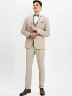 Roy Robson Baukasten-Anzüge|Anzüge<Herren Baukasten-Hose beige uni