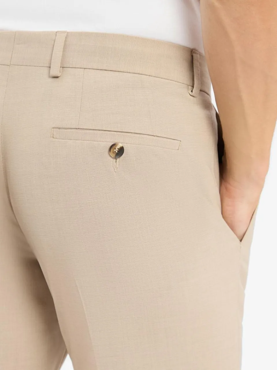 s.Oliver BLACK LABEL Hosen|Anzüge<Herren Baukasten-Hose beige uni