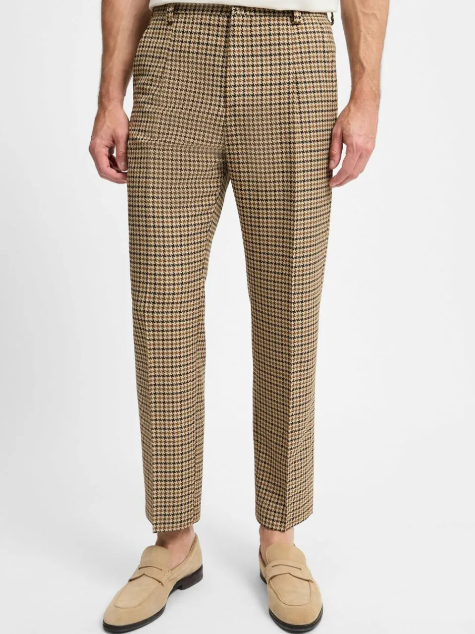 HUGO Baukasten-Anzüge|Anzüge<Herren Baukasten-Hose beige braun kariert