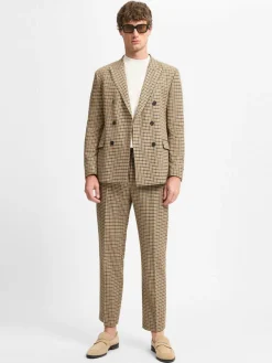 HUGO Baukasten-Anzüge|Anzüge<Herren Baukasten-Hose beige braun kariert