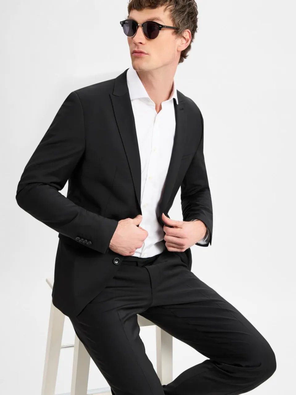 Cinque Hosen|Baukasten-Anzüge<Herren Baukasten-Hose - Cicastrello-H schwarz uni