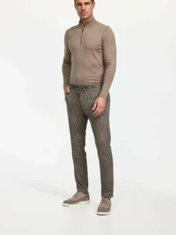 Zuitable Anzüge<Herren Baukasten-Hose - DiSpartaflex SE braun gestreift