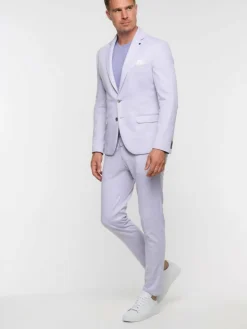 Zuitable Anzüge<Herren Baukasten-Hose - DiSpartaflex flieder kariert