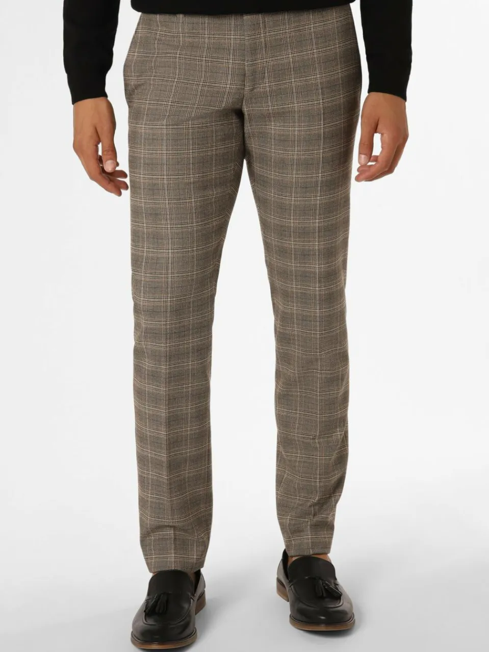 Finshley & Harding Baukasten-Anzüge<Herren Baukasten-Hose - Mitch schoko beige kariert