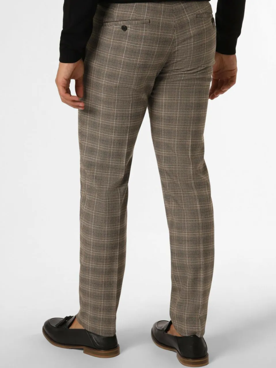 Finshley & Harding Baukasten-Anzüge<Herren Baukasten-Hose - Mitch schoko beige kariert