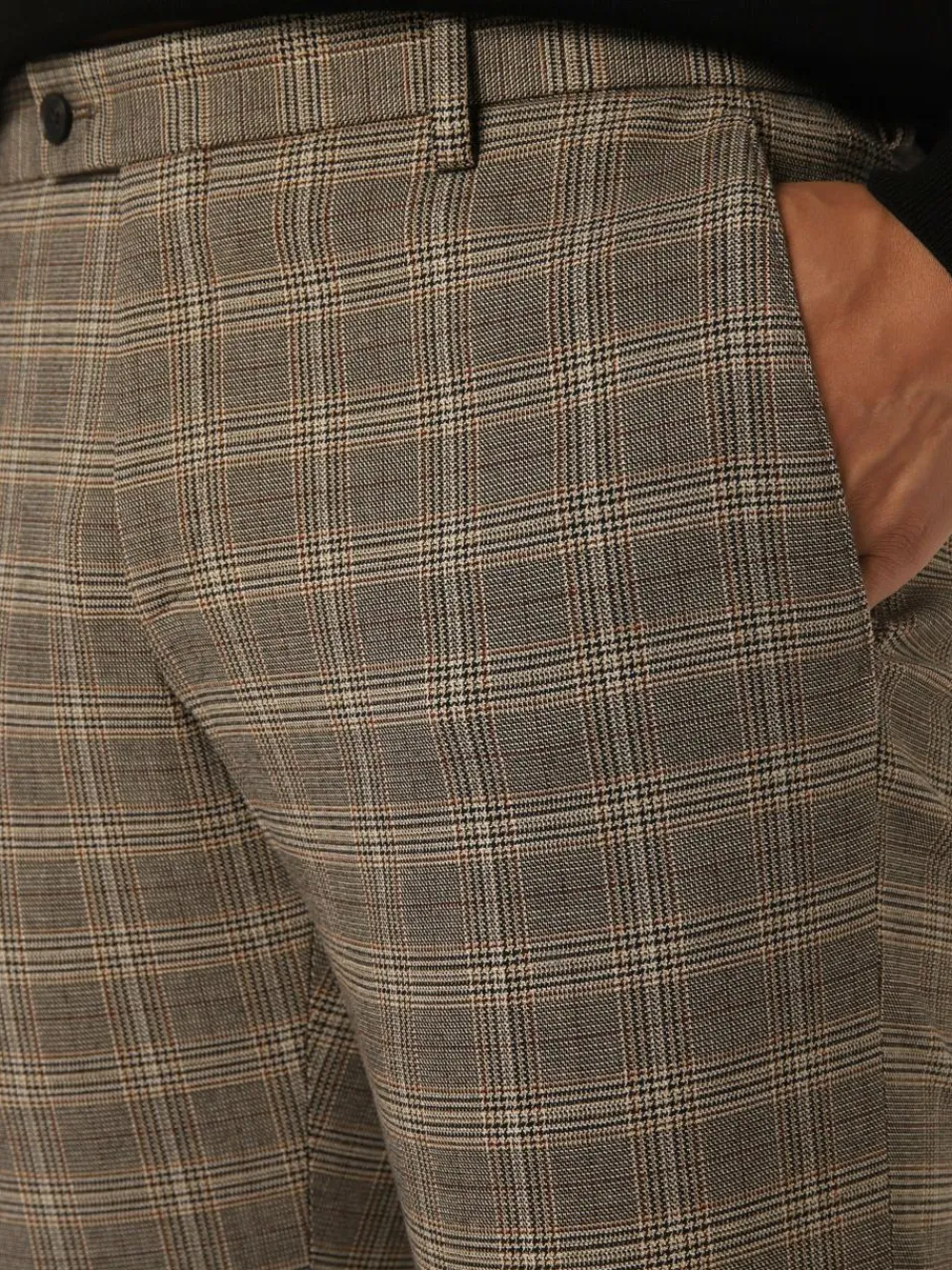 Finshley & Harding Baukasten-Anzüge<Herren Baukasten-Hose - Mitch schoko beige kariert