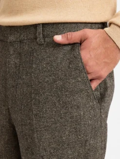 BOSS Baukasten-Anzüge<Herren Baukasten-Hose mit Seiden-Anteil - H-Leon-MM-C-224 schoko meliert