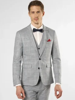 Finshley & Harding London Baukasten-Anzüge|Anzüge<Herren Baukasten-Sakko - Brixdon hellblau kariert