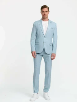 Zuitable Sakkos<Herren Baukasten-Sakko - DiNick blau gemustert