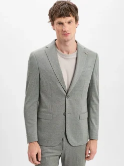 Benvenuto Anzüge<Herren Baukasten-Sakko - Mario J grau schilf meliert