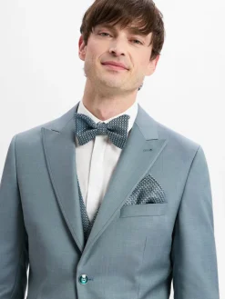 Wilvorst Baukasten-Anzüge|Anzüge<Herren Baukasten-Sakko aus Wolle petrol hellgrau meliert