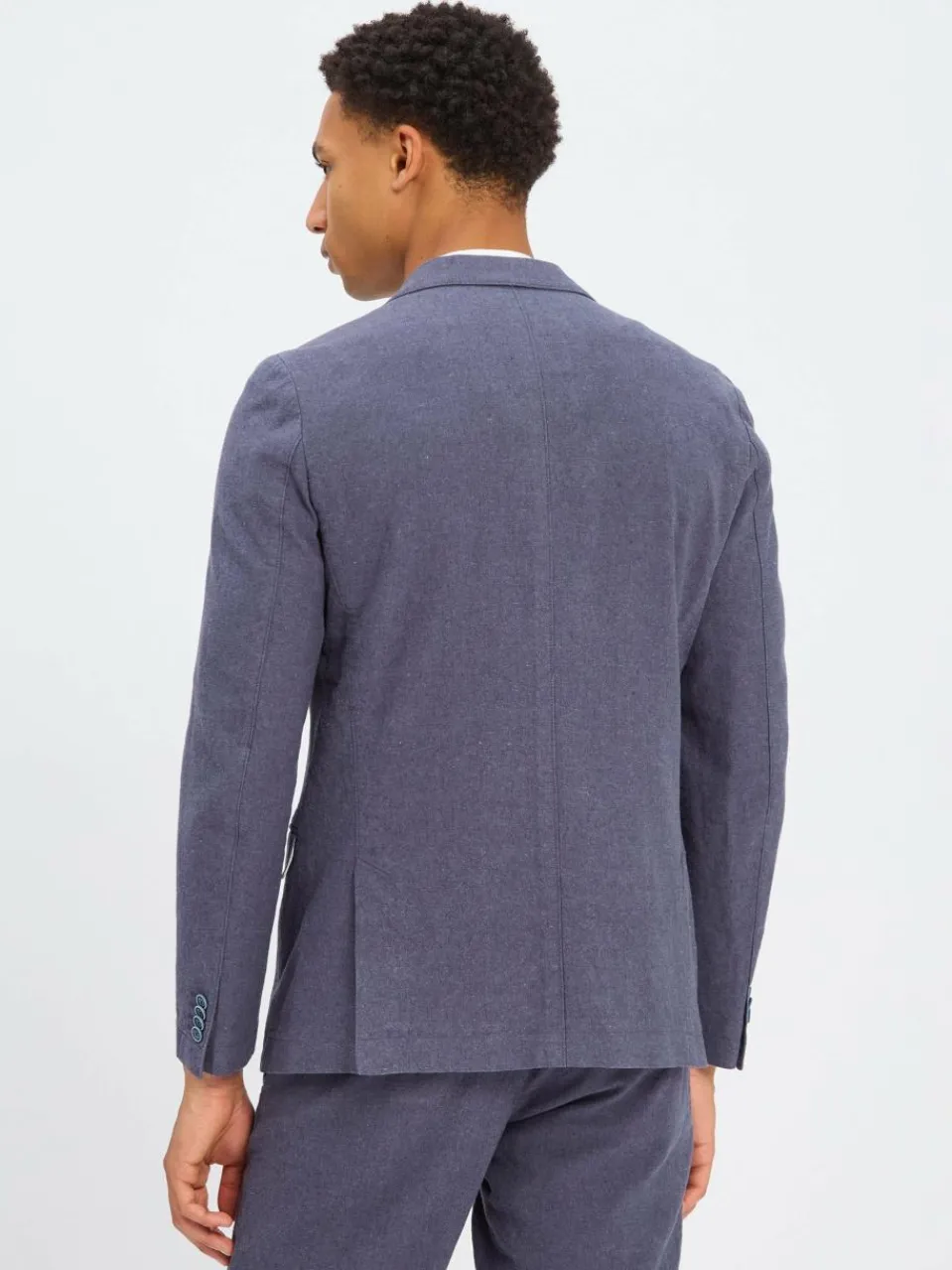 Nils Sundström Baukasten-Anzüge<Herren Baukasten-Sakko mit Leinen-Anteil indigo meliert
