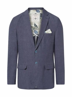 Nils Sundström Baukasten-Anzüge<Herren Baukasten-Sakko mit Leinen-Anteil indigo meliert