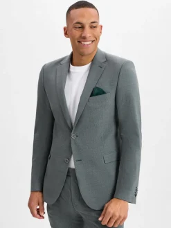 Finshley & Harding Baukasten-Anzüge|Anzüge<Herren Baukasten-Sakko mit Schurwoll-Anteil - Steven schilf grau kariert