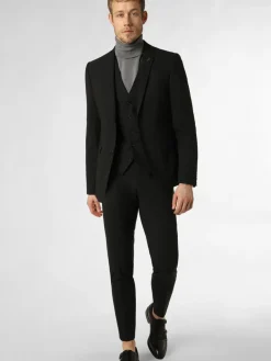 Finshley & Harding London Anzüge<Herren Baukasten-Weste schwarz uni