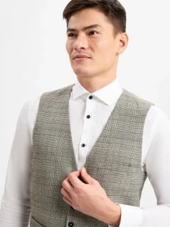 Andrew James New York Anzüge<Herren Baukasten-Weste - Alyn-William grau kariert