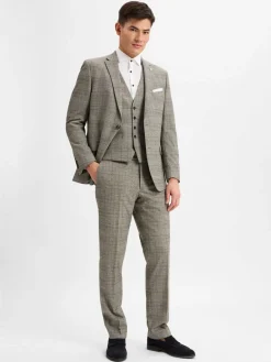 Andrew James New York Anzüge<Herren Baukasten-Weste - Alyn-William grau kariert