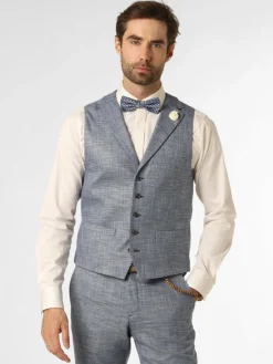 Finshley & Harding Baukasten-Anzüge<Herren Baukasten-Weste - Dan-2 blau strukturiert