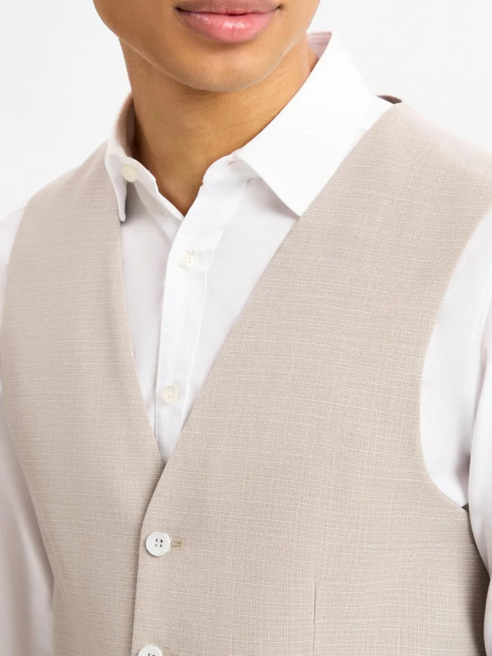 Strellson Baukasten-Anzüge|Anzüge<Herren Baukasten-Weste - Gyl2 beige strukturiert