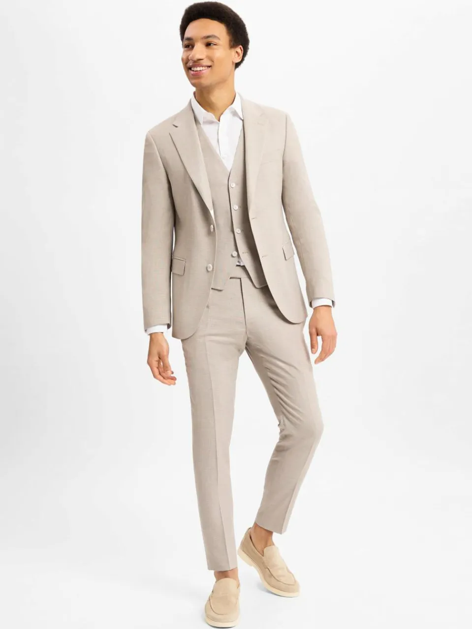 Strellson Baukasten-Anzüge|Anzüge<Herren Baukasten-Weste - Gyl2 beige strukturiert