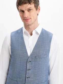 Finshley & Harding Baukasten-Anzüge<Herren Baukasten-Weste - Max indigo gemustert