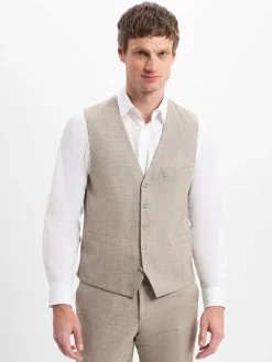 Finshley & Harding Baukasten-Anzüge|Anzüge<Herren Baukasten-Weste - Max beige gemustert