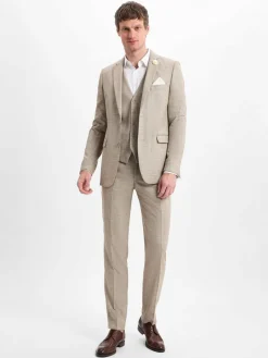 Finshley & Harding Baukasten-Anzüge|Anzüge<Herren Baukasten-Weste - Max beige gemustert