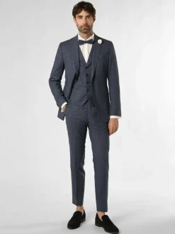 CG - CLUB of GENTS Baukasten-Anzüge|Anzüge<Herren Baukasten-Weste mit Leinen-Anteil blau meliert