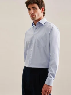 Seidensticker Hemden<Herren Business Hemd - Comfort 1/1 blau uni