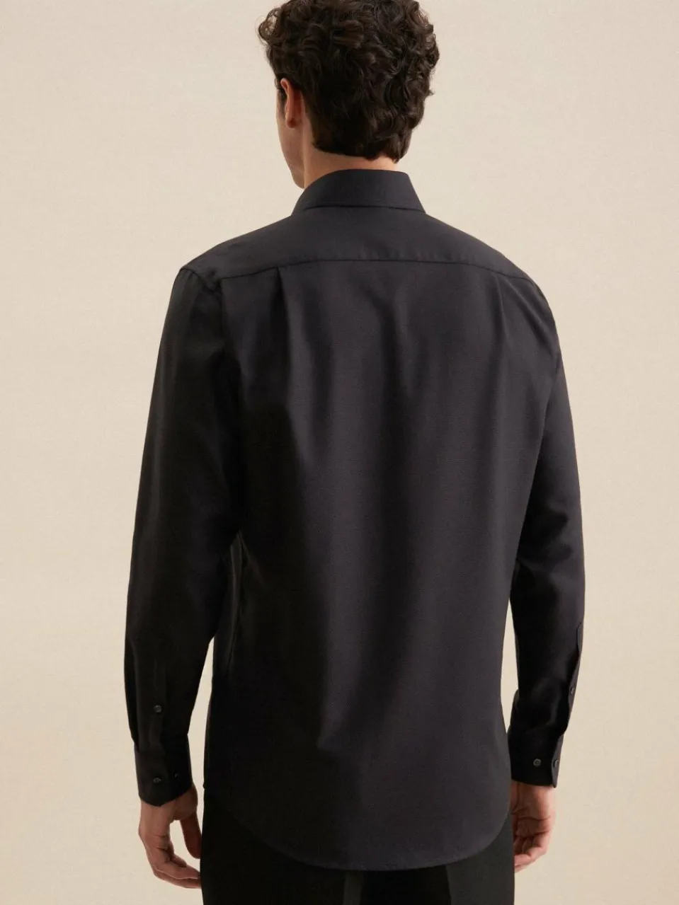 Seidensticker Hemden<Herren Business Hemd - Regular 1/1 anthrazit strukturiert