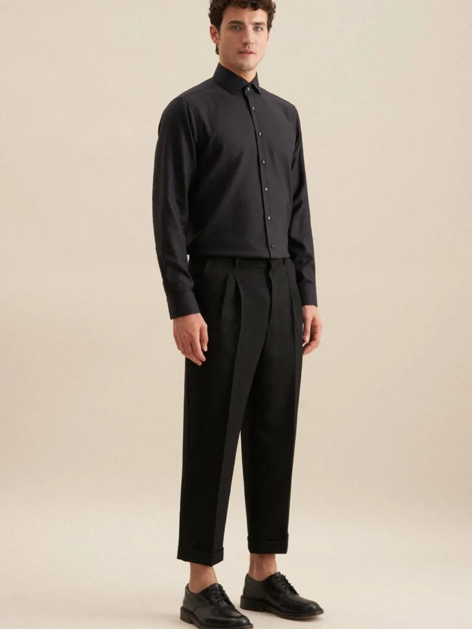 Seidensticker Hemden<Herren Business Hemd - Regular 1/1 anthrazit strukturiert