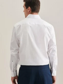 Seidensticker Hemden<Herren Business Hemd - Regular 1/1 weiß uni