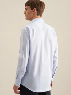 Seidensticker Hemden<Herren Business Hemd - Regular Langarm blau uni
