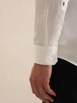 Seidensticker Hemden<Herren Business Hemd - Regular 1/1 weiß uni