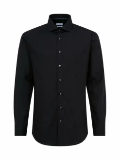 Seidensticker Hemden<Herren Business Hemd - Regular 1/1 schwarz uni