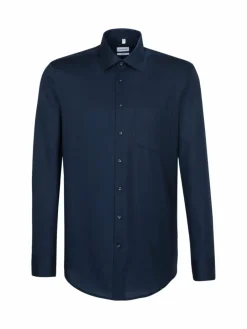 Seidensticker Hemden<Herren Business Hemd - Regular Langarm blau uni