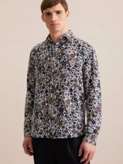 Seidensticker Hemden<Herren Business Hemd - Regular Langarm braun gemustert