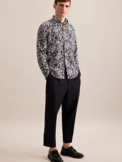 Seidensticker Hemden<Herren Business Hemd - Regular Langarm braun gemustert