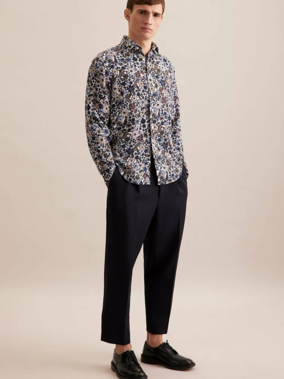 Seidensticker Hemden<Herren Business Hemd - Regular Langarm braun gemustert