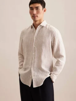 Seidensticker Hemden<Herren Business Hemd - Regular 1/1 sand gestreift