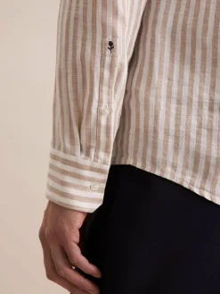 Seidensticker Hemden<Herren Business Hemd - Regular 1/1 sand gestreift