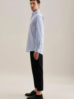 Seidensticker Hemden<Herren Business Hemd - Regular 1/1 blau gestreift