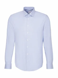 Seidensticker Hemden<Herren Business Hemd - Shaped Langarm blau strukturiert