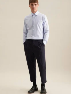 Seidensticker Hemden<Herren Business Hemd - Shaped Langarm hellblau uni
