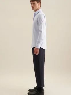 Seidensticker Hemden<Herren Business Hemd - Shaped Langarm hellblau uni