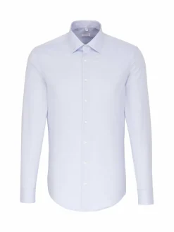 Seidensticker Hemden<Herren Business Hemd - Shaped Langarm hellblau uni