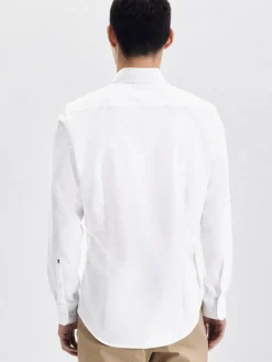 Seidensticker Hemden<Herren Business Hemd - Shaped Langarm weiß uni