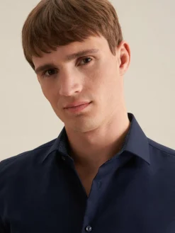 Seidensticker Hemden<Herren Business Hemd - Shaped 1/1 Extra lang blau uni