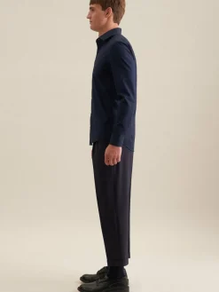 Seidensticker Hemden<Herren Business Hemd - Shaped 1/1 Extra lang blau uni