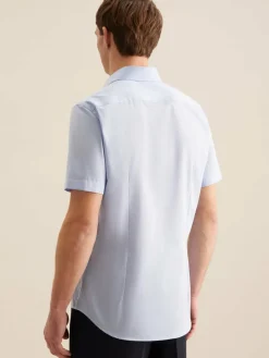 Seidensticker Hemden<Herren Business Hemd - Shaped Kurzarm blau uni
